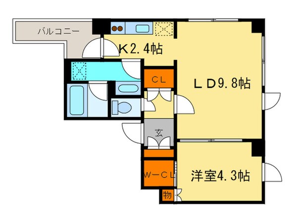 プライムメゾン南２条の物件間取画像